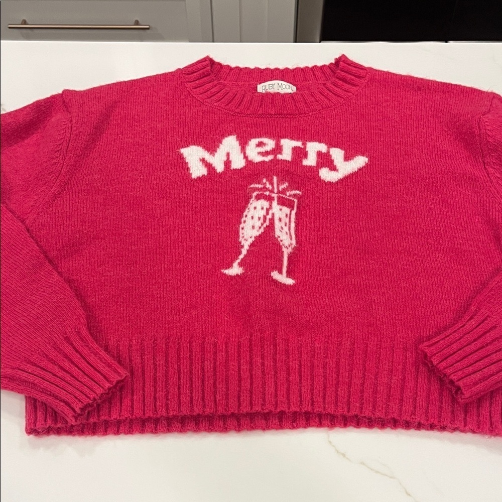 Merry champagne sweater